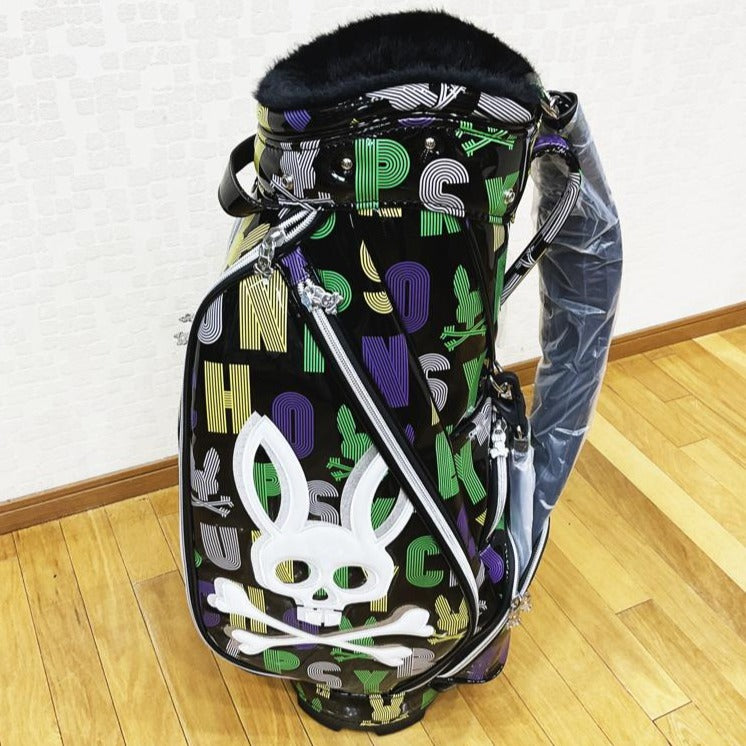 【Psycho Bunny】サイコバニー　キャディバッグ　エクスクルーシブエディション　ブラック　9.0型　PBMG3FC1　23FW