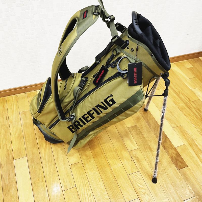 【BRIEFING】ブリーフィング　キャディバッグ　CR-4 #03 AIR　スタンドバッグ　2023年モデル　KHAKI　9.5型　BRG233D10