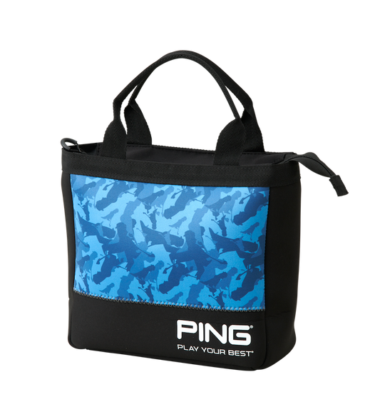 【PING】ピン　トートバッグ　GB-N2309　CAMO ROUND TOTE　ラウンドバッグ　ブルー　36831-02