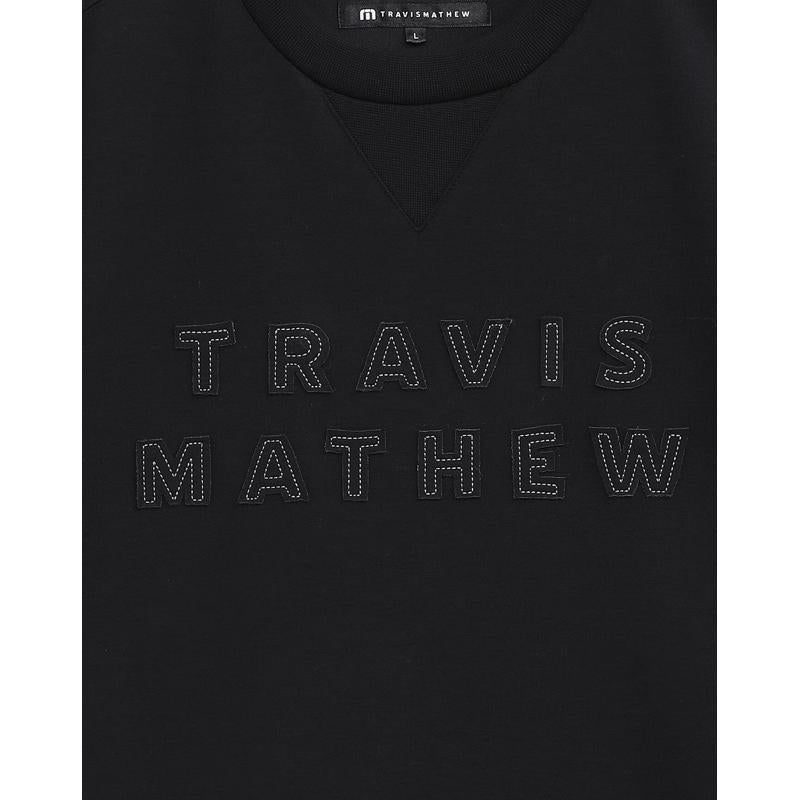 7AK004 24FW Travis Mathew　トラヴィスマシュー　メンズゴルフウェア　スウェット　メンズ アップリケ ロゴスウェット　ゴルフ用品,メンズウェア,ゴルフウェア,Travis Mathew,トラヴィスマシュー,正規品,人気ブランド,スウェット,トップス,ロゴ,2024年モデル,秋冬