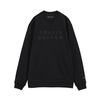 7AK004 24FW Travis Mathew　トラヴィスマシュー　メンズゴルフウェア　スウェット　メンズ アップリケ ロゴスウェット　ゴルフ用品,メンズウェア,ゴルフウェア,Travis Mathew,トラヴィスマシュー,正規品,人気ブランド,スウェット,トップス,ロゴ,2024年モデル,秋冬