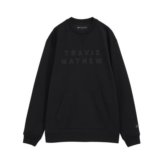 7AK004 24FW Travis Mathew　トラヴィスマシュー　メンズゴルフウェア　スウェット　メンズ アップリケ ロゴスウェット　ゴルフ用品,メンズウェア,ゴルフウェア,Travis Mathew,トラヴィスマシュー,正規品,人気ブランド,スウェット,トップス,ロゴ,2024年モデル,秋冬