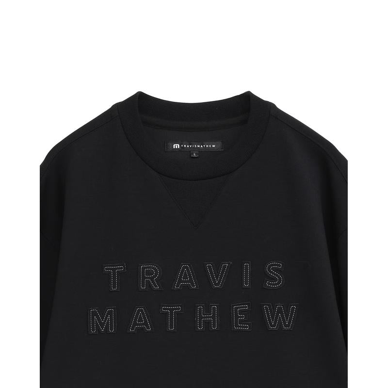 7AK004 24FW Travis Mathew　トラヴィスマシュー　メンズゴルフウェア　スウェット　メンズ アップリケ ロゴスウェット　ゴルフ用品,メンズウェア,ゴルフウェア,Travis Mathew,トラヴィスマシュー,正規品,人気ブランド,スウェット,トップス,ロゴ,2024年モデル,秋冬