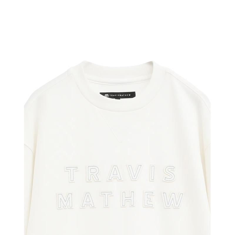 7AK004 24FW Travis Mathew　トラヴィスマシュー　メンズゴルフウェア　スウェット　メンズ アップリケ ロゴスウェット　ゴルフ用品,メンズウェア,ゴルフウェア,Travis Mathew,トラヴィスマシュー,正規品,人気ブランド,スウェット,トップス,ロゴ,2024年モデル,秋冬