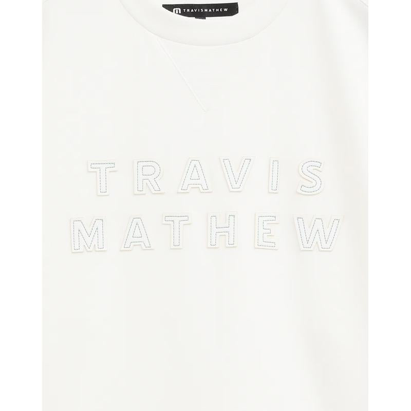 7AK004 24FW Travis Mathew　トラヴィスマシュー　メンズゴルフウェア　スウェット　メンズ アップリケ ロゴスウェット　ゴルフ用品,メンズウェア,ゴルフウェア,Travis Mathew,トラヴィスマシュー,正規品,人気ブランド,スウェット,トップス,ロゴ,2024年モデル,秋冬