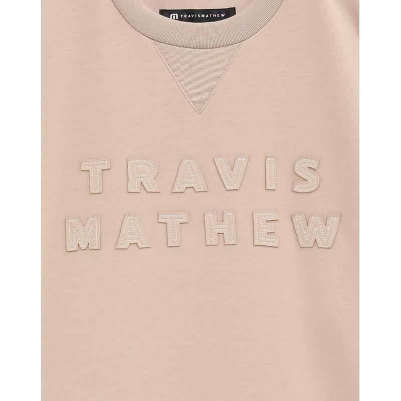 7AK004 24FW Travis Mathew　トラヴィスマシュー　メンズゴルフウェア　スウェット　メンズ アップリケ ロゴスウェット　ゴルフ用品,メンズウェア,ゴルフウェア,Travis Mathew,トラヴィスマシュー,正規品,人気ブランド,スウェット,トップス,ロゴ,2024年モデル,秋冬