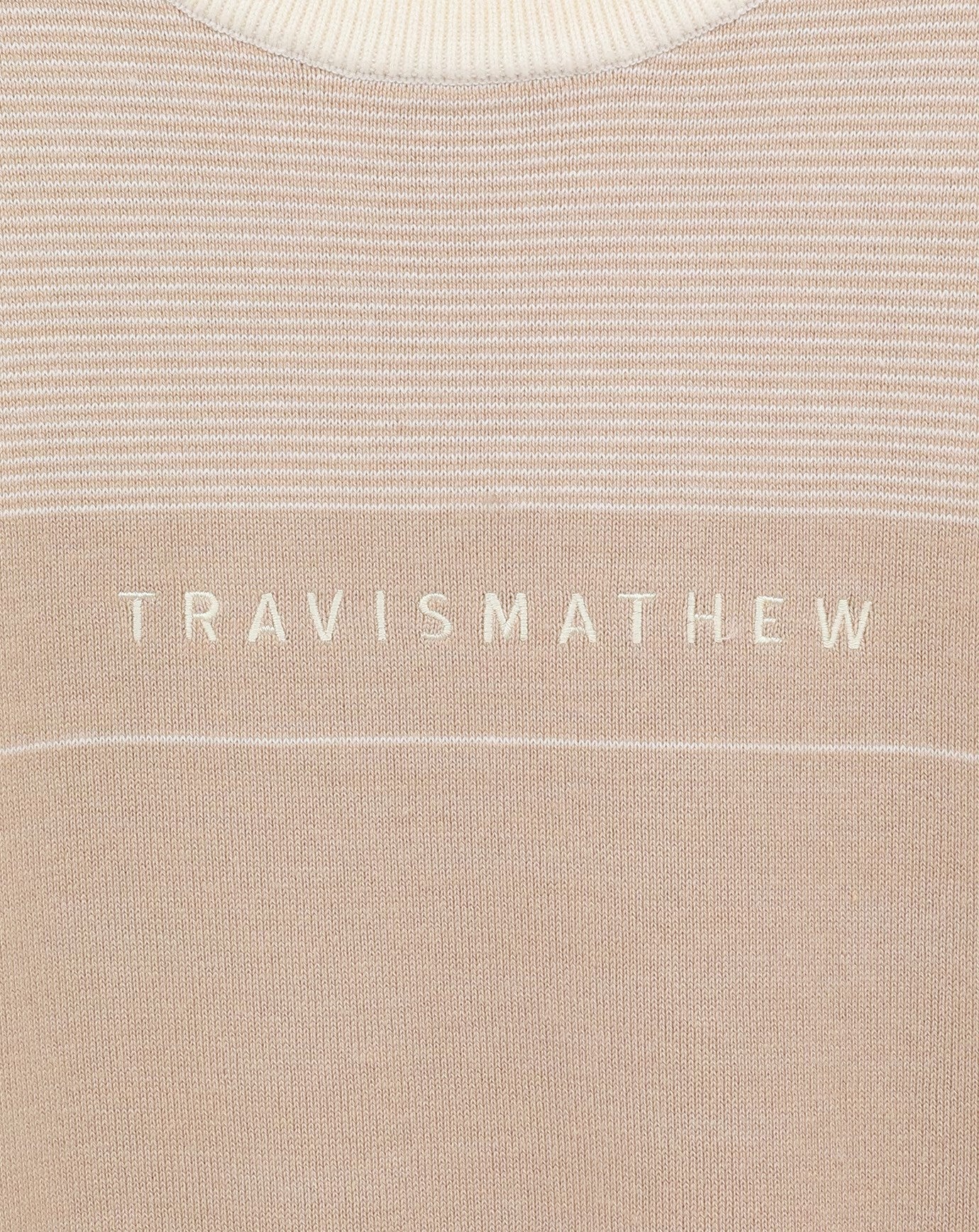 【TravisMathew】トラヴィスマシュー　メンズゴルフウェア　センターロゴ丸首ボーダーニット（MEN)　7AK028