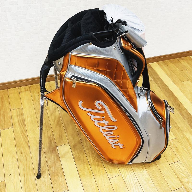 ｷｬﾃﾞｨﾊﾞｯｸﾞ　【TITLEIST】タイトリスト　キャディバッグ　CBSH11　9.5型　オレンジ・シルバー　ゴルフ用品,キャディバッグ,ゴルフバッグ,ゴルフグッズ,キャディバック,TITLEIST,タイトリスト,