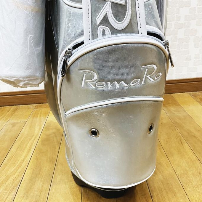 【Romaro】ロマロ　キャディバッグ　Premium Stand Bag　プレミアムスタンドバッグ　8.5型　シルバー・ホワイト