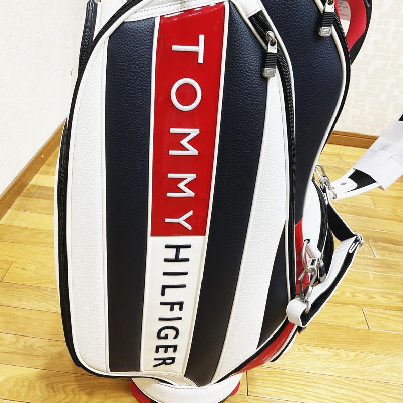 【TOMMY HILFIGER】トミーヒルフィガー　キャディバッグ　カートキャディバッグ　FACE ホワイト　9.0型　THMG3FC4　23FW