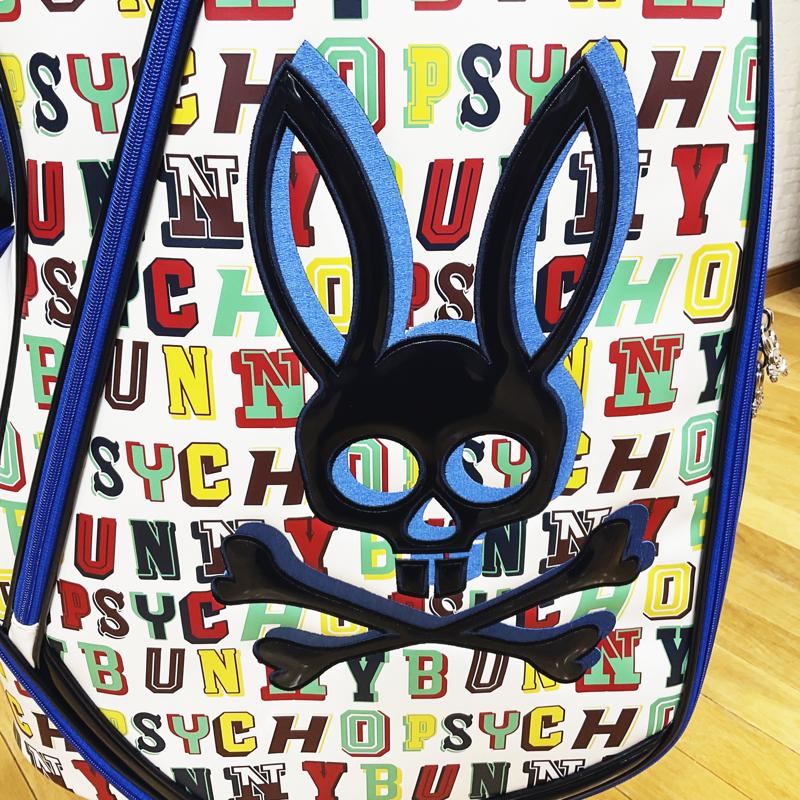 ｷｬﾃﾞｨﾊﾞｯｸﾞ【Psycho Bunny】サイコバニー　キャディバッグ　PBMG4SC1　24SS　9.0型　ﾎﾜｲﾄ　ゴルフ用品,キャディバッグ,ゴルフバッグ,ゴルフグッズ,キャディバック,Psycho Bunny,サイコバニー,ブラック